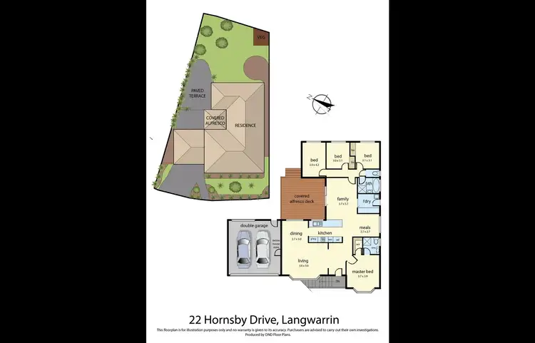 Floorplan of Homely house listing, 22 Hornsby Drive, Langwarrin VIC 3910
