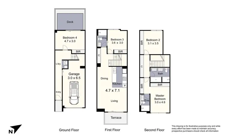 Floorplan of Homely townhouse listing, 8 Volta Street, Noble Park VIC 3174