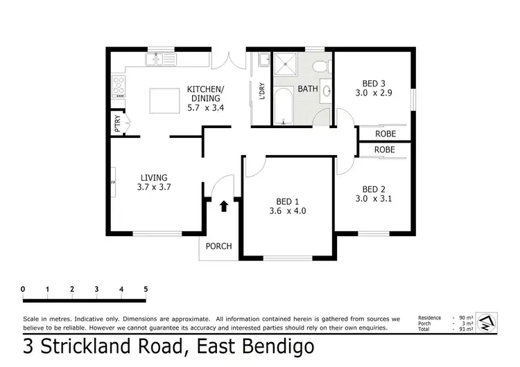 Floorplan of Homely house listing, 3 Strickland Road, East Bendigo VIC 3550