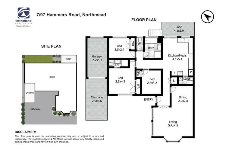 Floorplan of Homely villa listing, 7/97-99 Hammers Road, Northmead NSW 2152