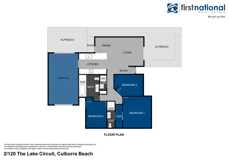 Floorplan of Homely villa listing, 2/120 The Lake Circuit, Culburra Beach NSW 2540