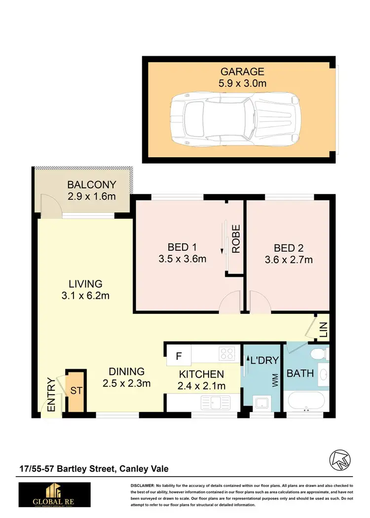 Floorplan of Homely unit listing, 17/55-57 Bartley Street, Canley Vale NSW 2166