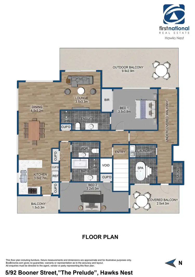 Floorplan of Homely apartment listing, 5/92 Booner Street, Hawks Nest NSW 2324