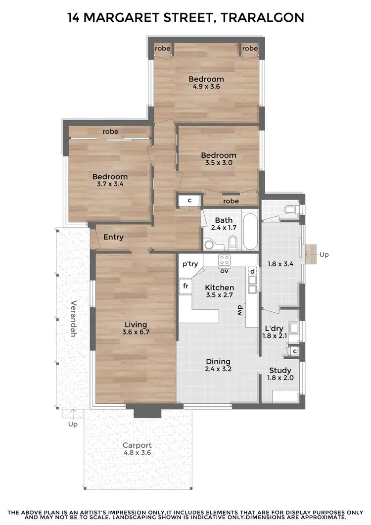 Floorplan of Homely house listing, 14 Margaret Street, Traralgon VIC 3844