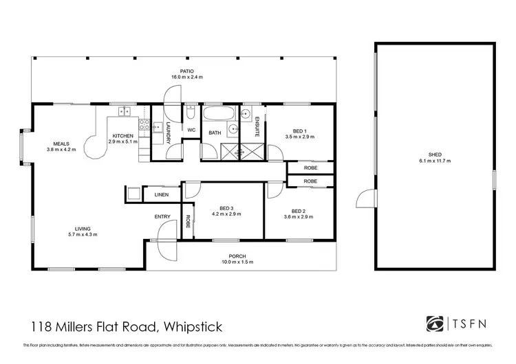 Floorplan of Homely house listing, 118 Millers Flat Road, Whipstick VIC 3556