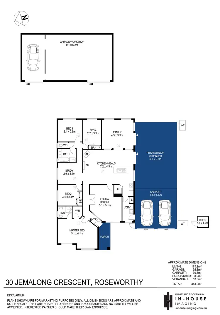 Floorplan of Homely house listing, 30 Jemalong Crescent, Roseworthy SA 5371
