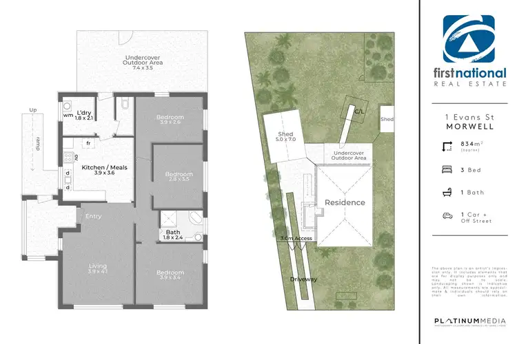 Floorplan of Homely house listing, 1 Evans Street, Morwell VIC 3840
