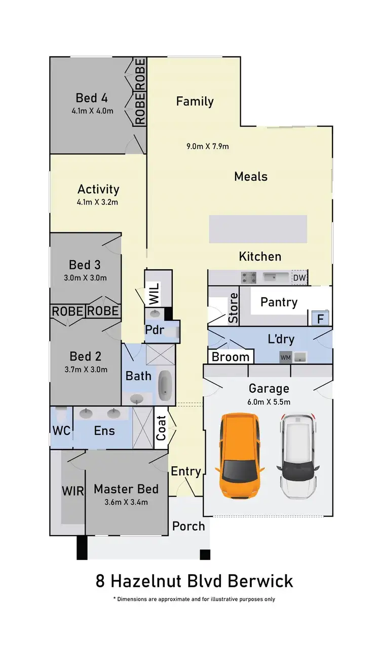 Floorplan of Homely house listing, 8 Hazelnut Boulevard, Berwick VIC 3806