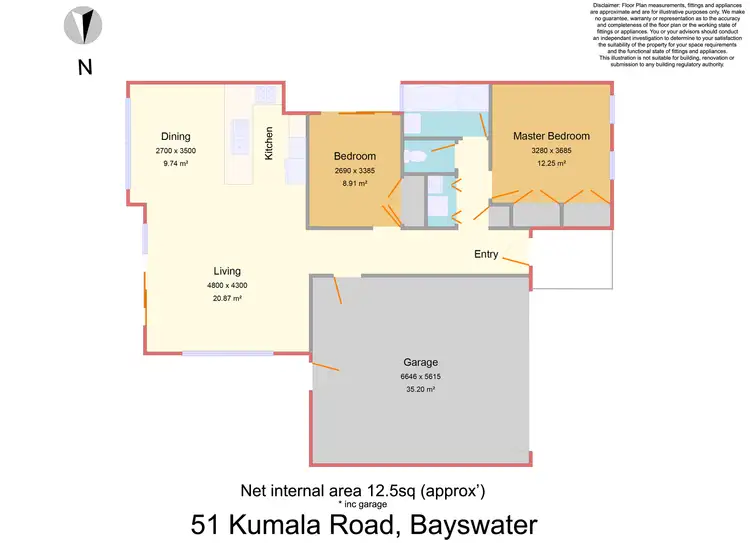 Floorplan of Homely unit listing, 51 Kumala Road, Bayswater VIC 3153