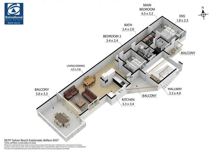 Floorplan of Homely unit listing, 38/97 Sylvan Beach Esplanade, Bellara QLD 4507