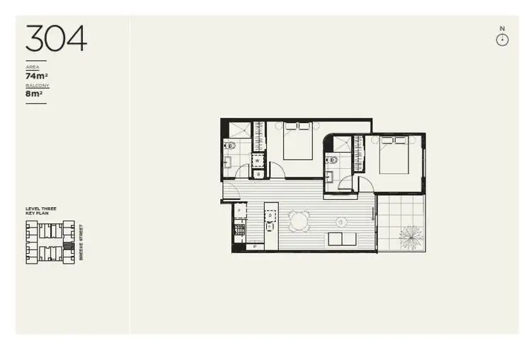 Floorplan of Homely apartment listing, 304/37 Breese Street, Brunswick VIC 3056
