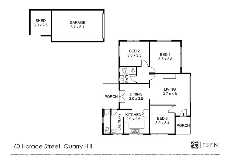 Floorplan of Homely house listing, 60 Horace Street, Quarry Hill VIC 3550