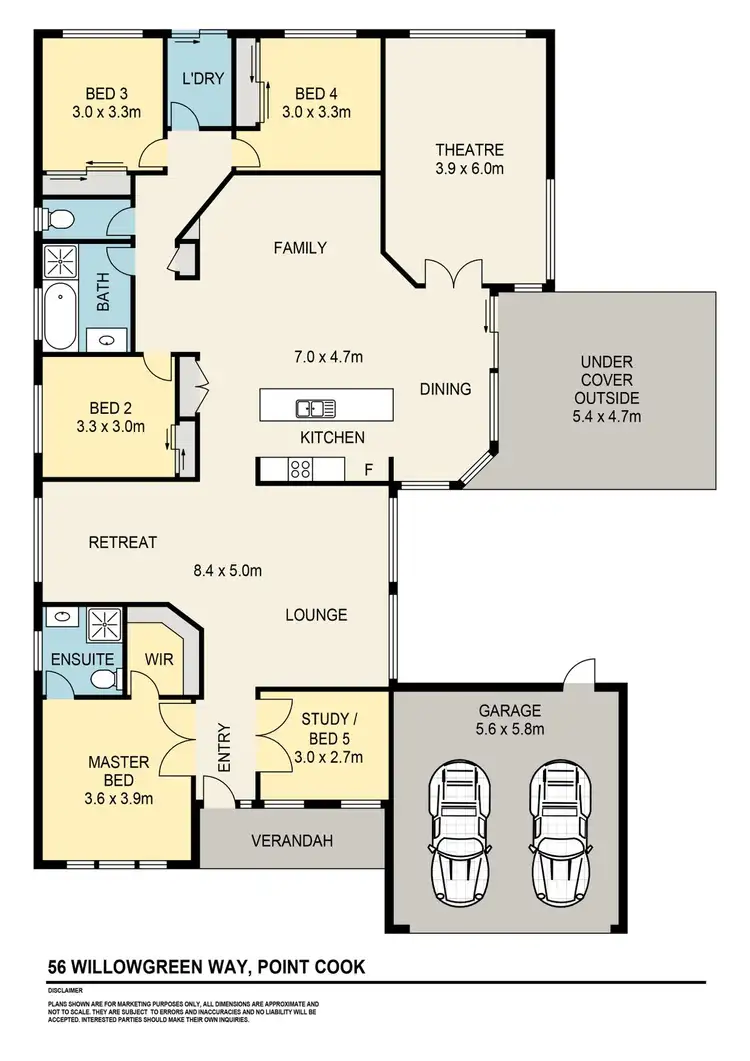 Floorplan of Homely house listing, 56 Willowgreen Way, Point Cook VIC 3030