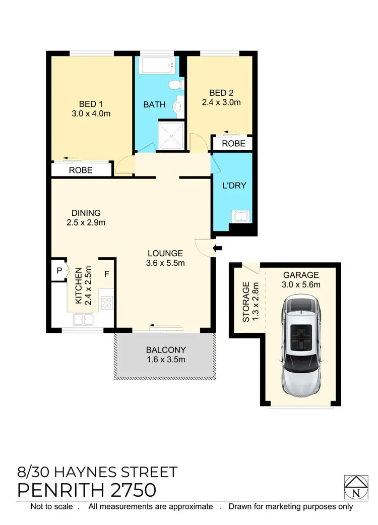 Floorplan of Homely unit listing, 8/30 Haynes Street, Penrith NSW 2750