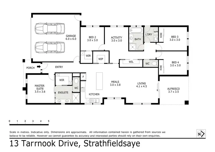 Floorplan of Homely house listing, 13 Tarrnook Drive, Strathfieldsaye VIC 3551