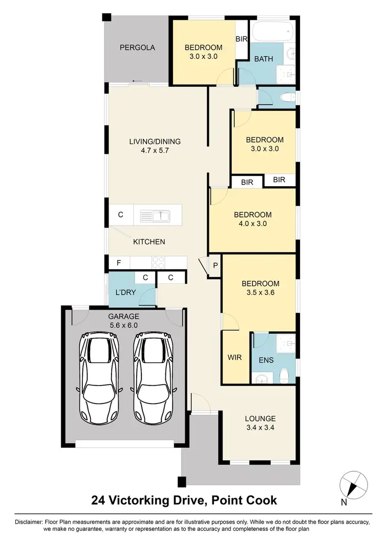 Floorplan of Homely house listing, 24 Victorking Drive, Point Cook VIC 3030