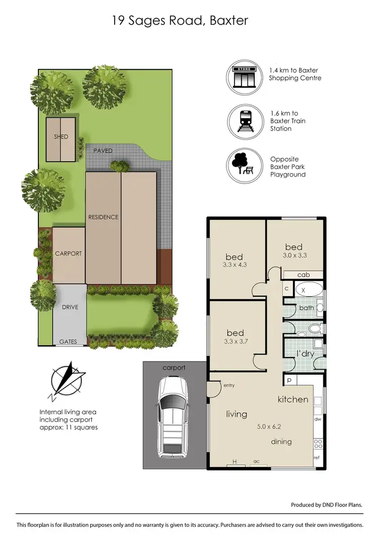 Floorplan of Homely house listing, 19 Sages Road, Baxter VIC 3911