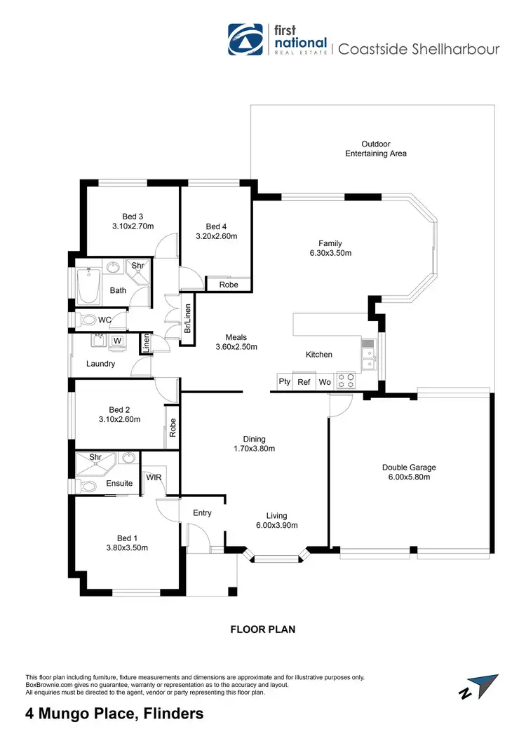 Floorplan of Homely house listing, 4 Mungo Place, Flinders NSW 2529