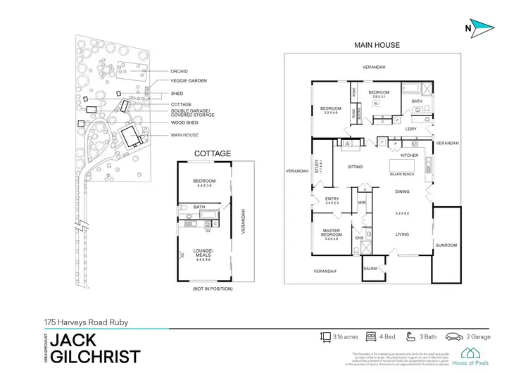 Floorplan of Homely house listing, 175 Harveys Road, Ruby VIC 3953