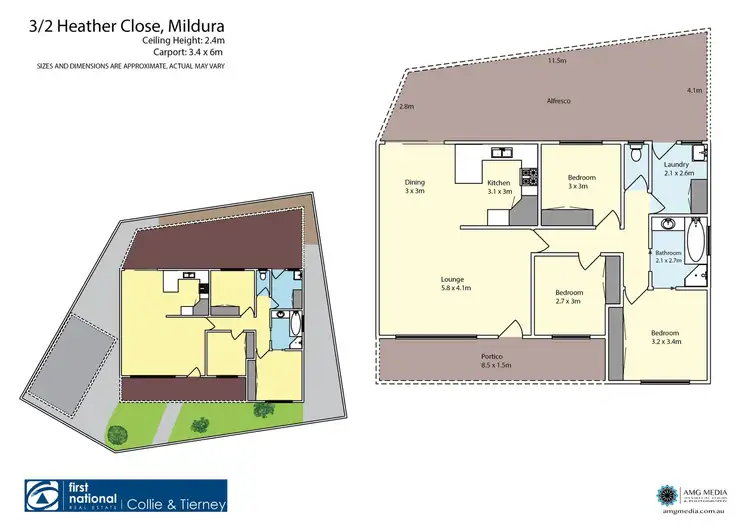 Floorplan of Homely townhouse listing, 3/2 Heather Close, Mildura VIC 3500