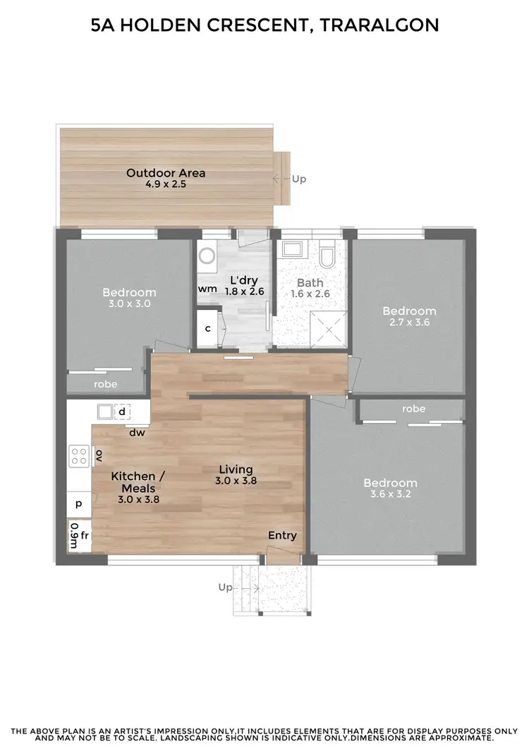 Floorplan of Homely house listing, 5A Holden Crescent, Traralgon VIC 3844