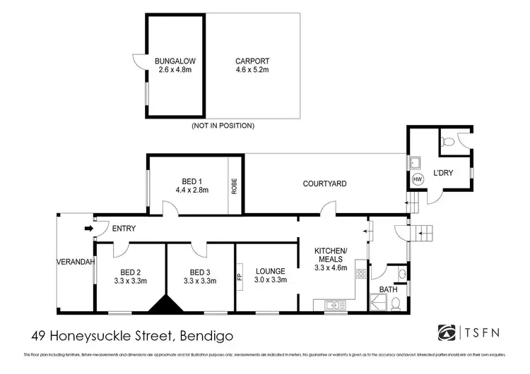 Floorplan of Homely house listing, 49 Honeysuckle Street, Bendigo VIC 3550