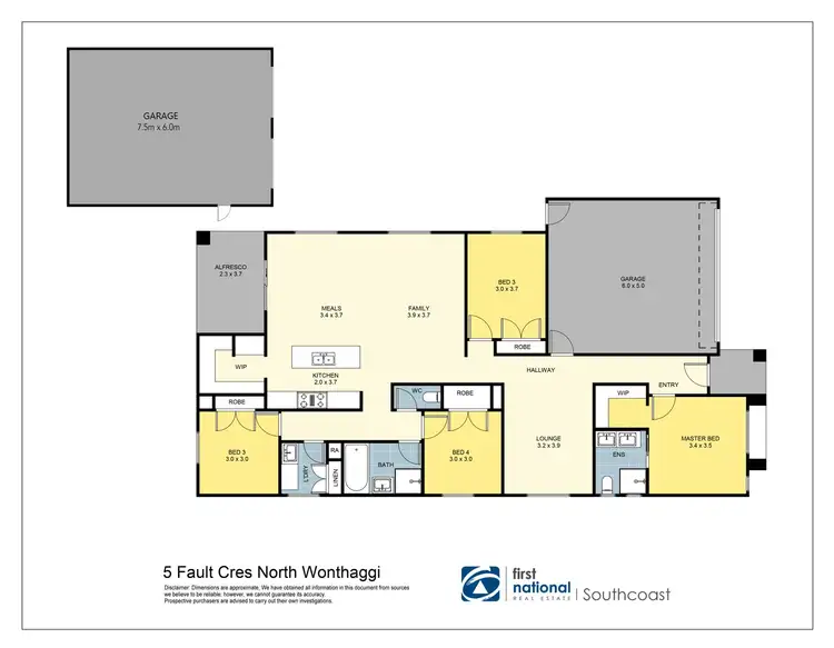 Floorplan of Homely house listing, 5 Fault Crescent, North Wonthaggi VIC 3995