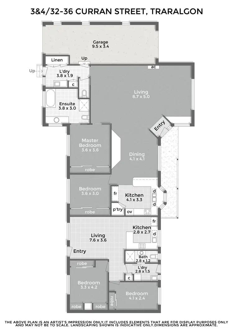 Floorplan of Homely block of units listing, 3-4/32-36 Curran Street, Traralgon VIC 3844