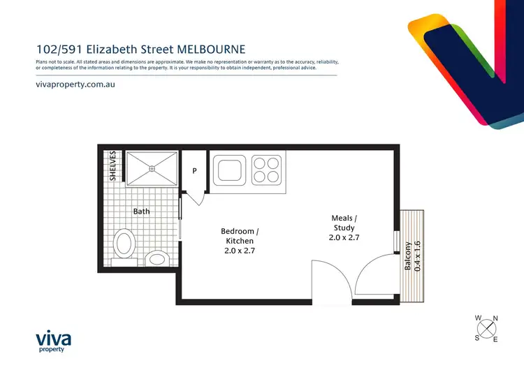 Floorplan of Homely apartment listing, Unit 102/591 Elizabeth Street, Melbourne VIC 3000