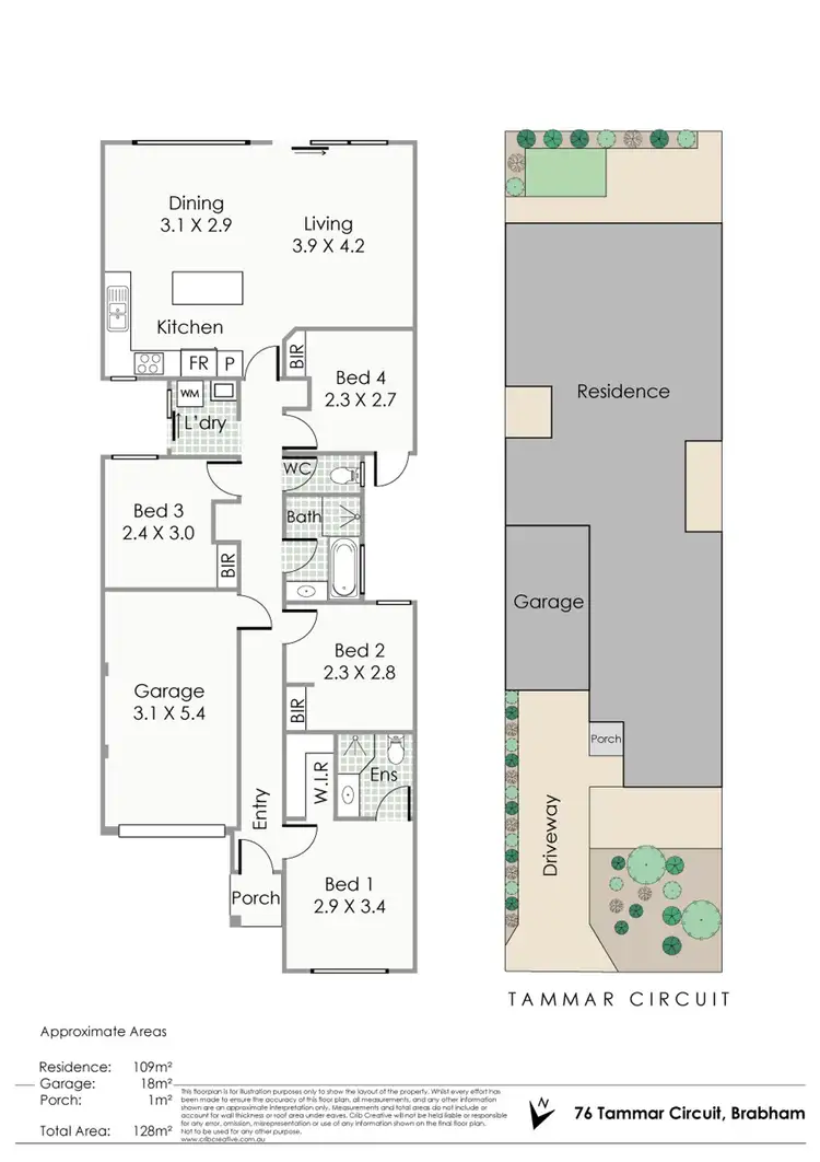 Floorplan of Homely house listing, 76 Tammar Circuit, Brabham WA 6055
