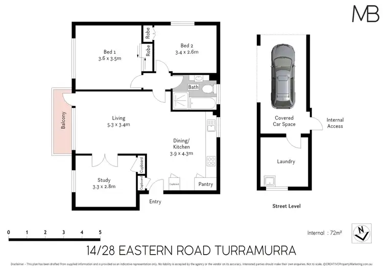Floorplan of Homely apartment listing, 14/28 Eastern Road, Turramurra NSW 2074