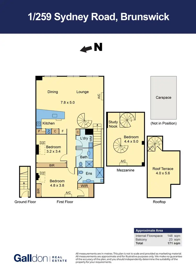 Floorplan of Homely apartment listing, 1/259 Sydney Road, Brunswick VIC 3056
