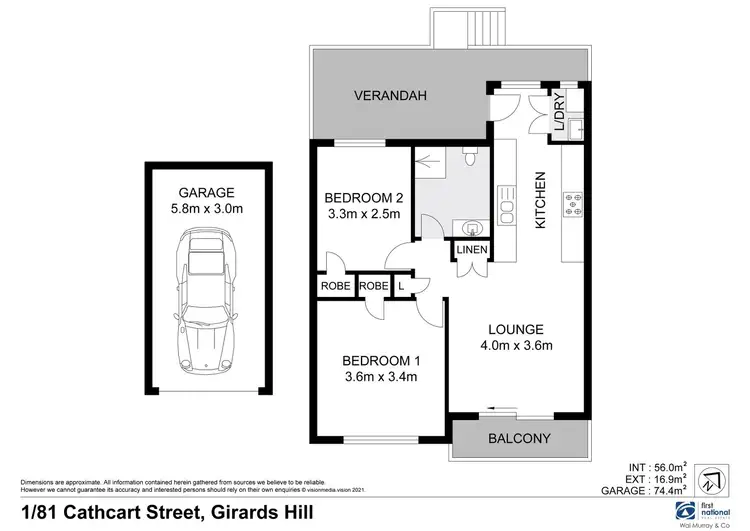 Floorplan of Homely unit listing, 1/81 Cathcart Street, Girards Hill NSW 2480