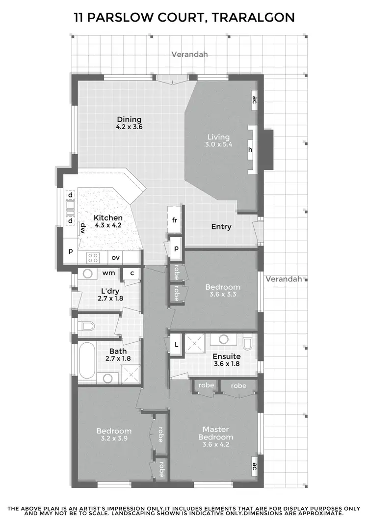 Floorplan of Homely house listing, 11 Parslow Court, Traralgon VIC 3844