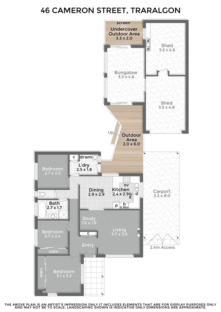 Floorplan of Homely house listing, 46 Cameron Street, Traralgon VIC 3844