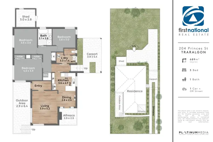Floorplan of Homely house listing, 204 Princes Street, Traralgon VIC 3844