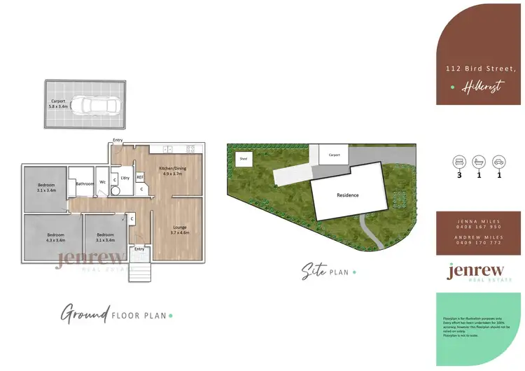 Floorplan of Homely house listing, 112 Bird Street, Hillcrest TAS 7320