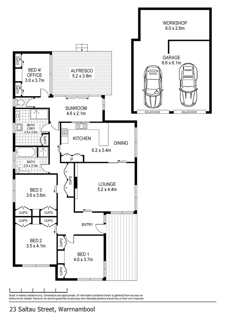 Floorplan of Homely house listing, 23 Saltau Street, Warrnambool VIC 3280