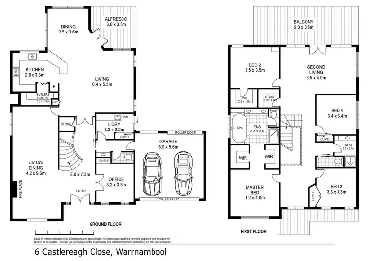 Floorplan of Homely house listing, 6 Castlereagh Close, Warrnambool VIC 3280