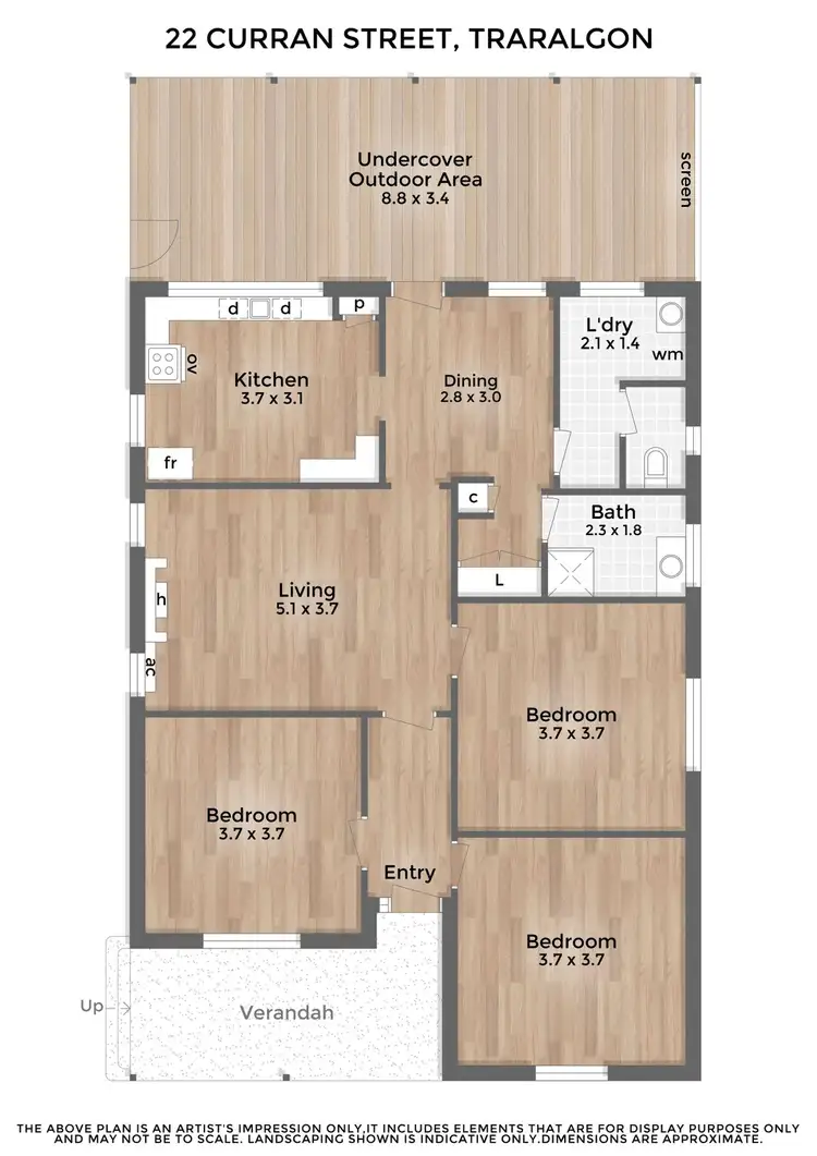 Floorplan of Homely house listing, 22 Curran Street, Traralgon VIC 3844
