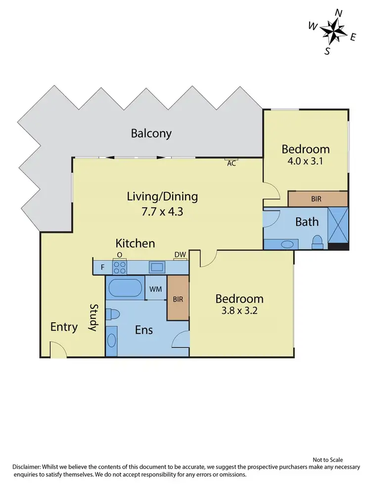Floorplan of Homely serviced apartment listing, 314/1142 Mt Alexander Road, Essendon VIC 3040