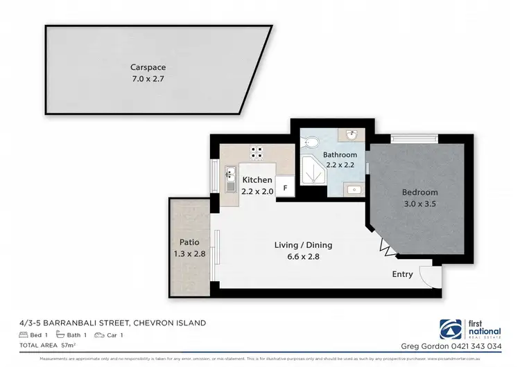 Floorplan of Homely apartment listing, 4/3-5 Barranbali Street, Chevron Island QLD 4217