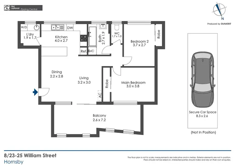 Floorplan of Homely unit listing, 8/23-25 William Street, Hornsby NSW 2077