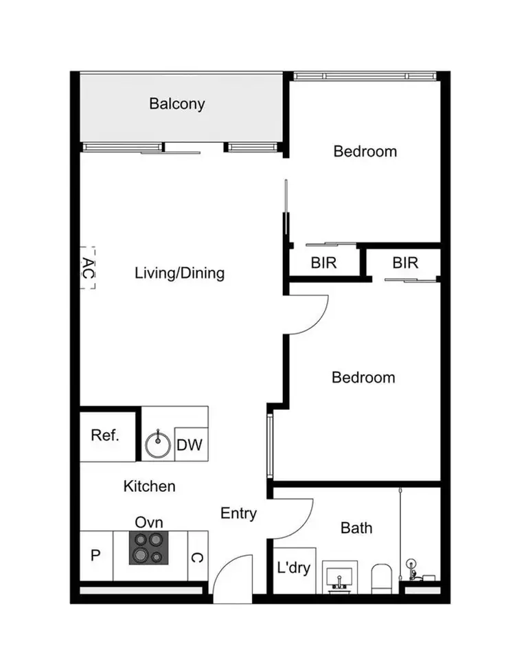 Floorplan of Homely apartment listing, 2707/33 MacKenzie Street, Melbourne VIC 3000