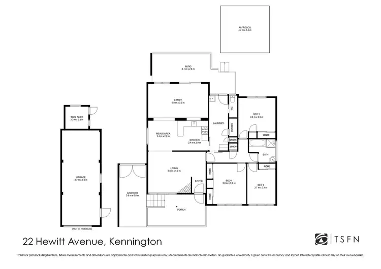 Floorplan of Homely house listing, 22 Hewitt Avenue, Kennington VIC 3550