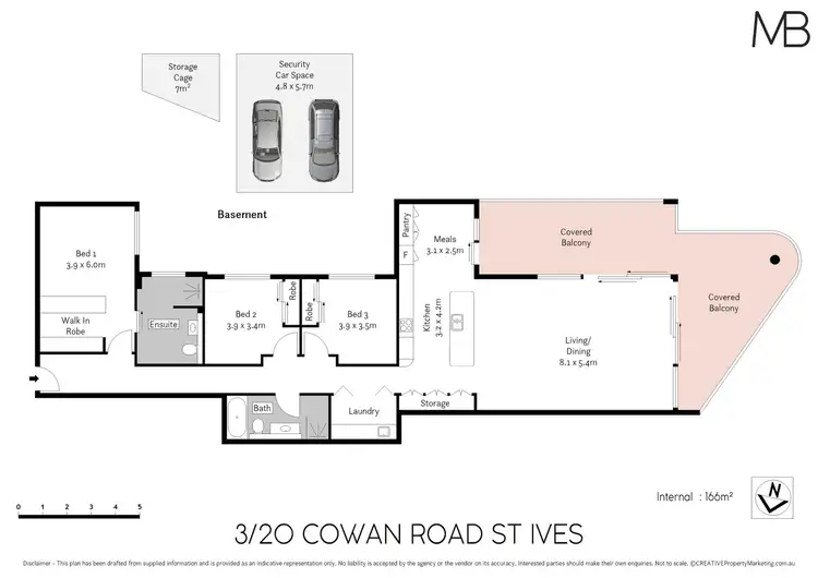 Floorplan of Homely apartment listing, 3/20 Cowan Road, St Ives NSW 2075