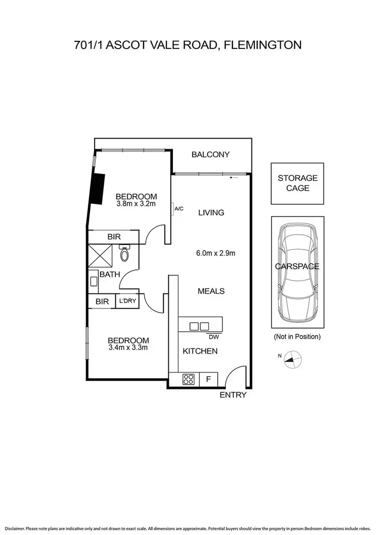 Floorplan of Homely apartment listing, 701/1 Ascot Vale Road, Flemington VIC 3031