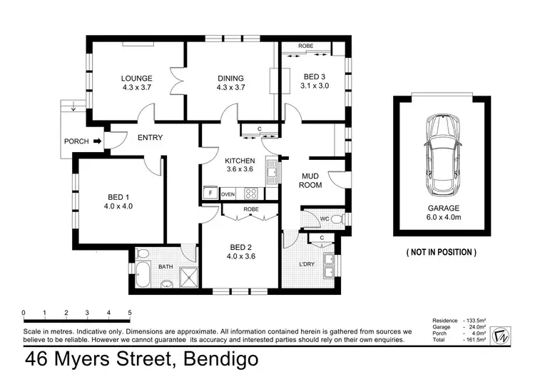 Floorplan of Homely house listing, 46 Myers Street, Bendigo VIC 3550
