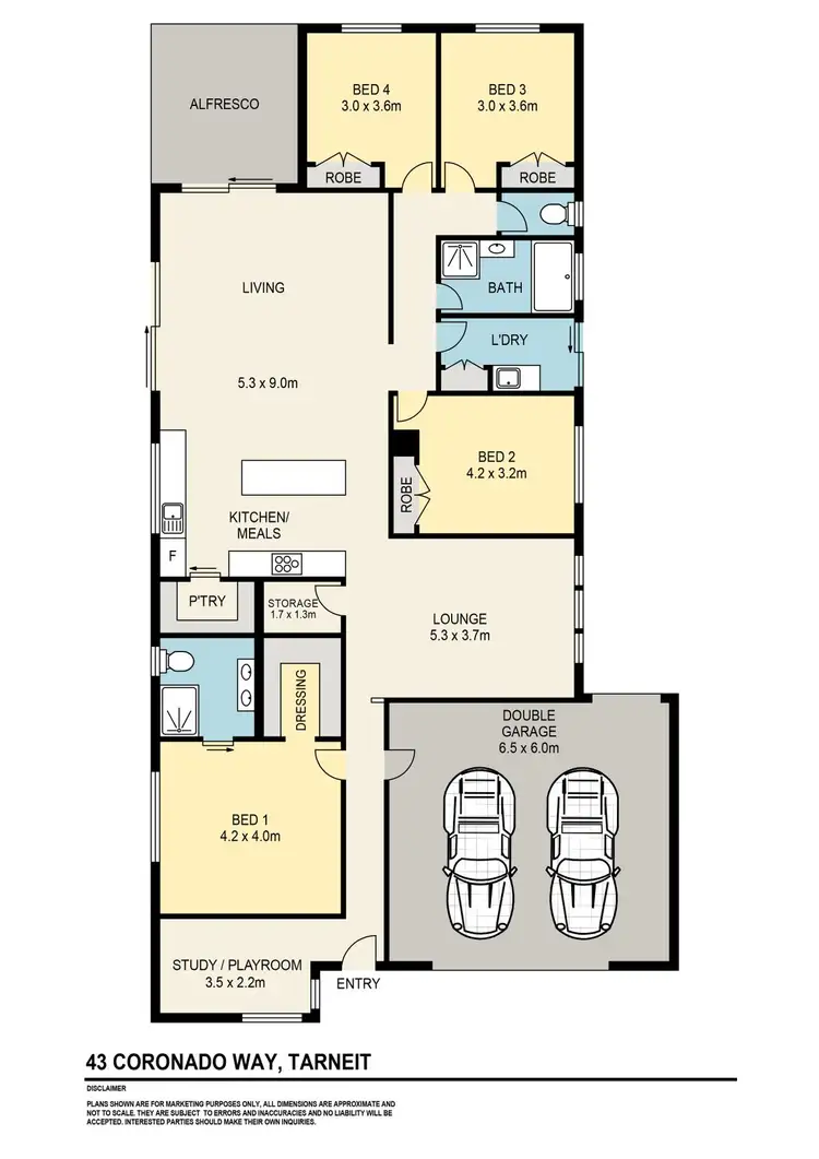 Floorplan of Homely house listing, 43 Coronado Way, Tarneit VIC 3029