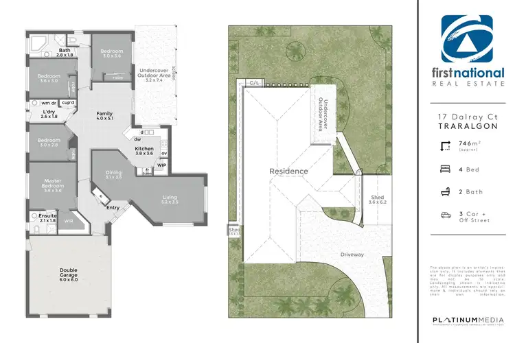 Floorplan of Homely house listing, 17 Dalray Court, Traralgon VIC 3844